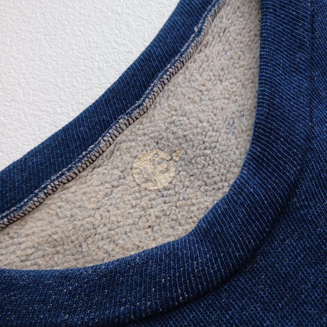 45R　スウェットワンピース　マキシ　ワイドシルエット　ゆったり　インディゴ