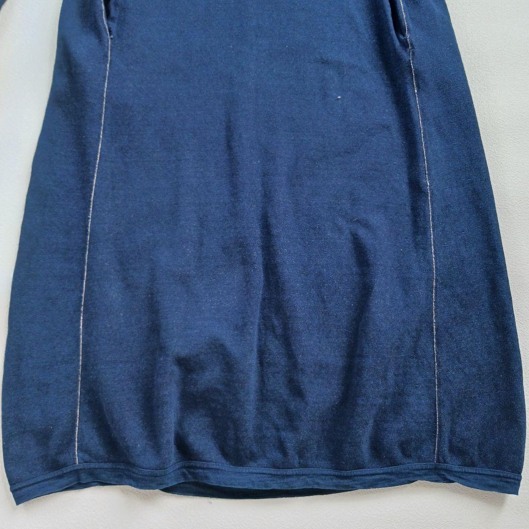 45R　スウェットワンピース　マキシ　ワイドシルエット　ゆったり　インディゴ