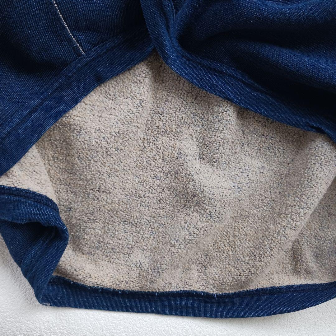 45R　スウェットワンピース　マキシ　ワイドシルエット　ゆったり　インディゴ