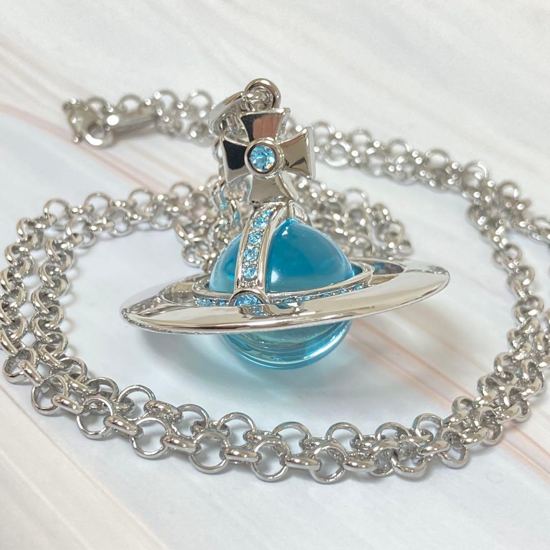 Vivienne Westwood｜スモールオーブネックレス　アイスブルー