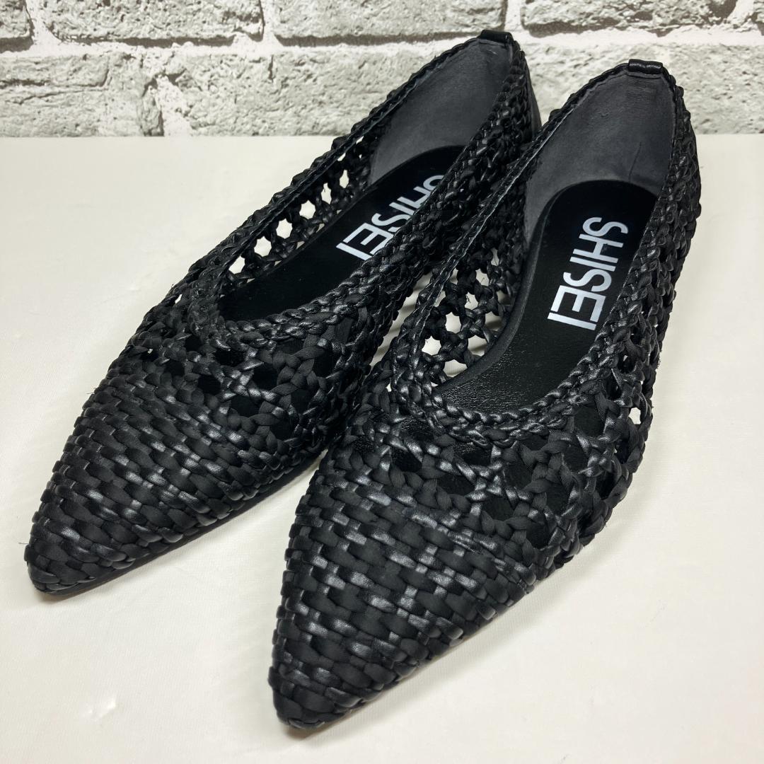 【極美品】シーセイ SHISEI メッシュ ポインテッドトゥ 23.0