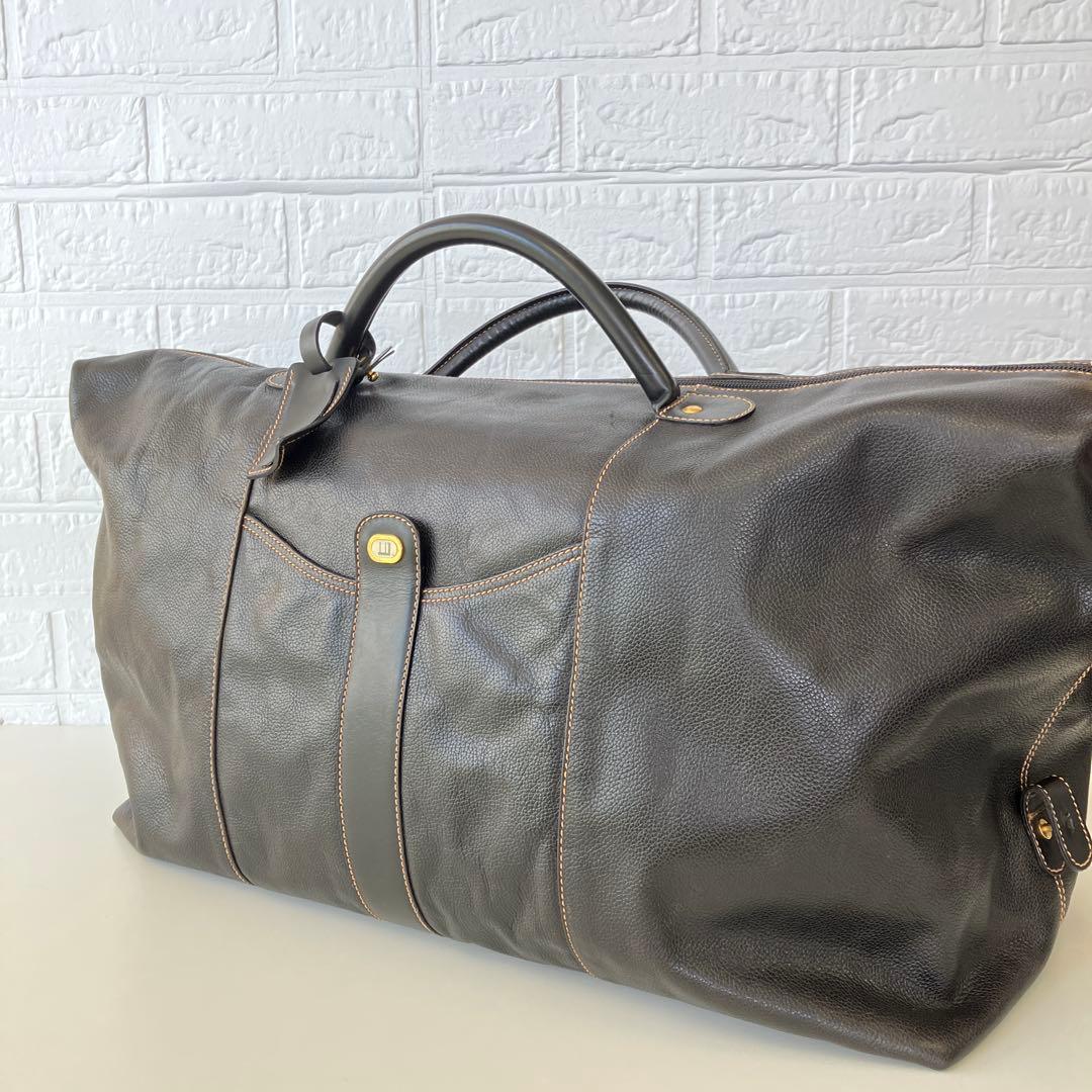 Dunhill　ダンヒル　ボストンバッグ　レザー　ブラック　4441