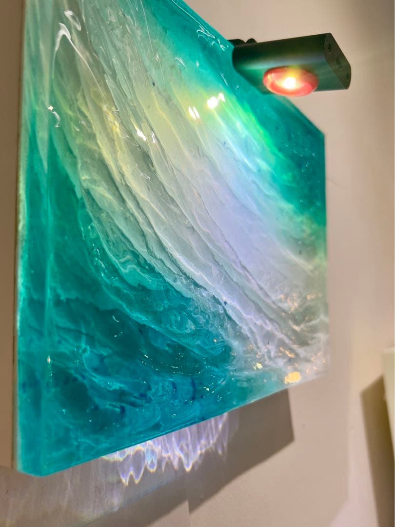 【レジンアート】波紋アート／Ｂ５パネル／枠なし／オーシャンアート