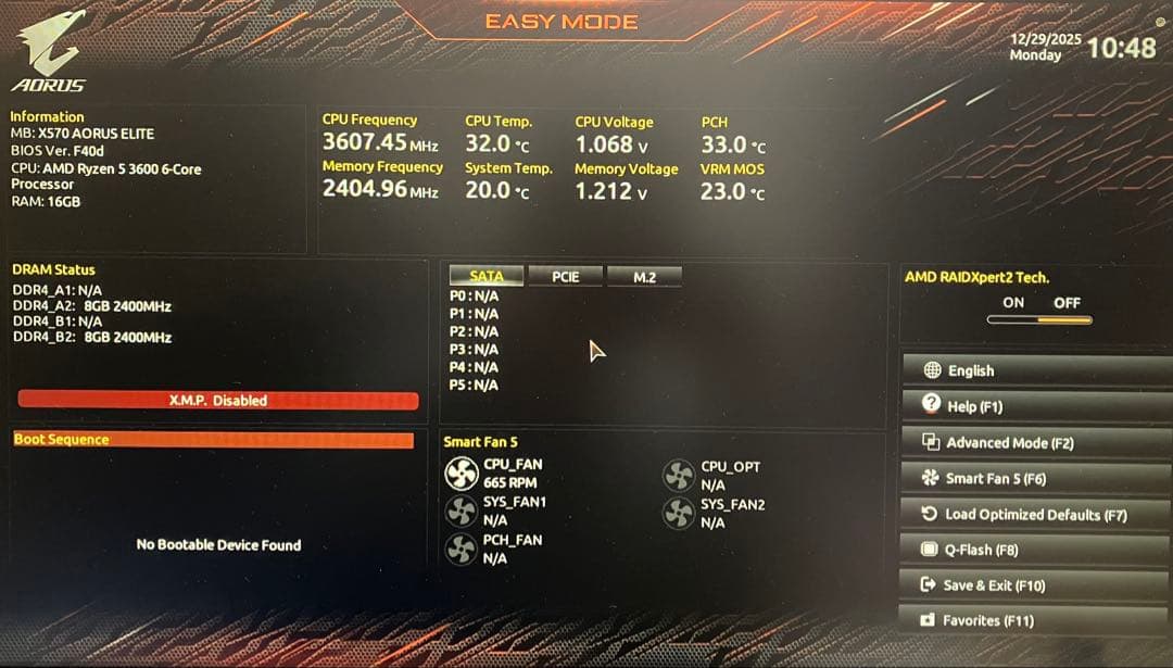 Ryzen5 3600、RTX2060、メモリ16GB他