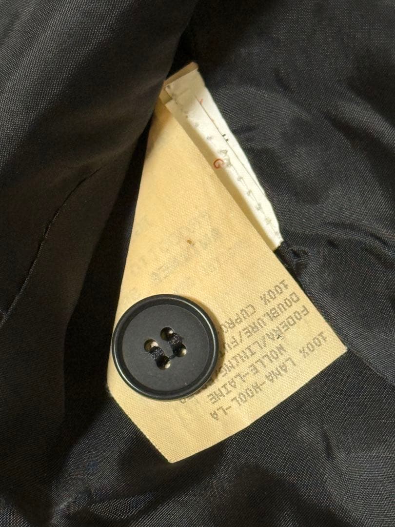 EMPORIO ARMANI レザー切替テーラードジャケット ブラック