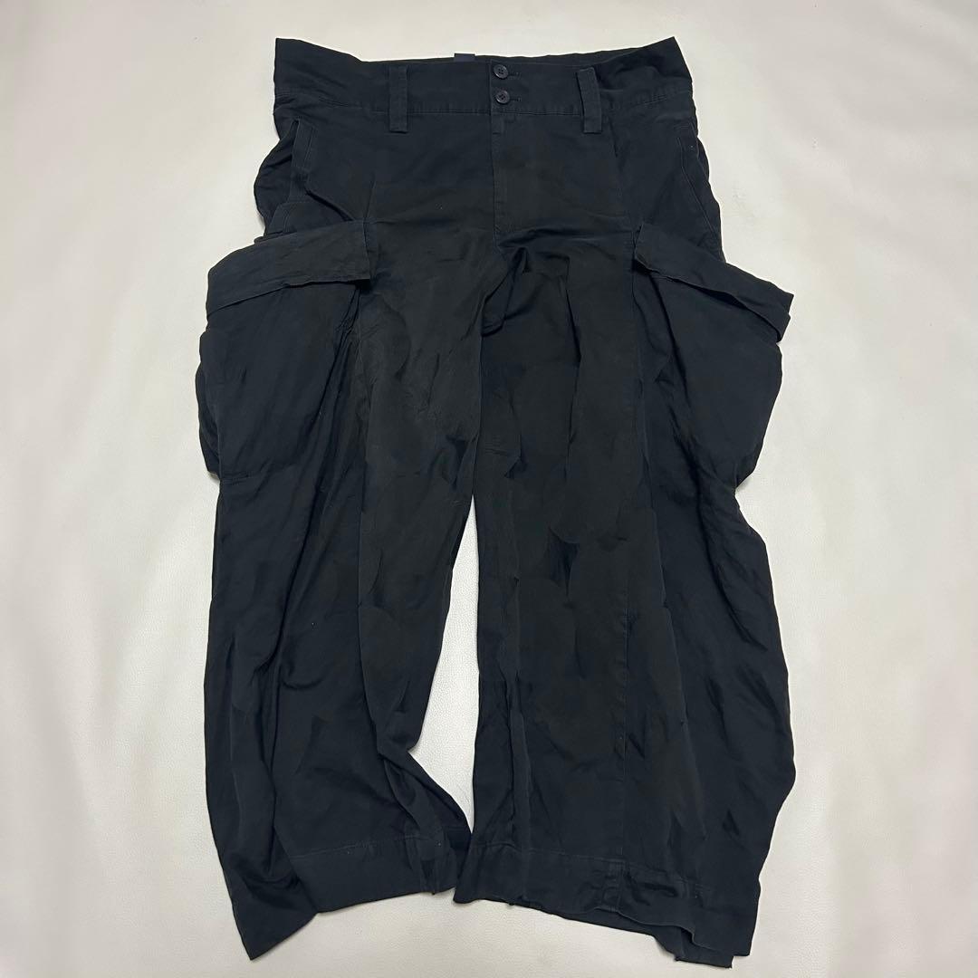 ヨウジヤマモト リミフゥ サルエルパンツ ワイド 変形 オーバーサイズ ドット柄