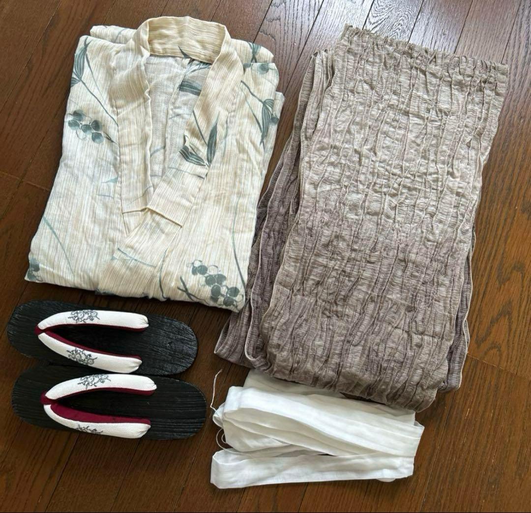 ゆかた館グレース　浴衣セット　Sサイズ　グリーン系