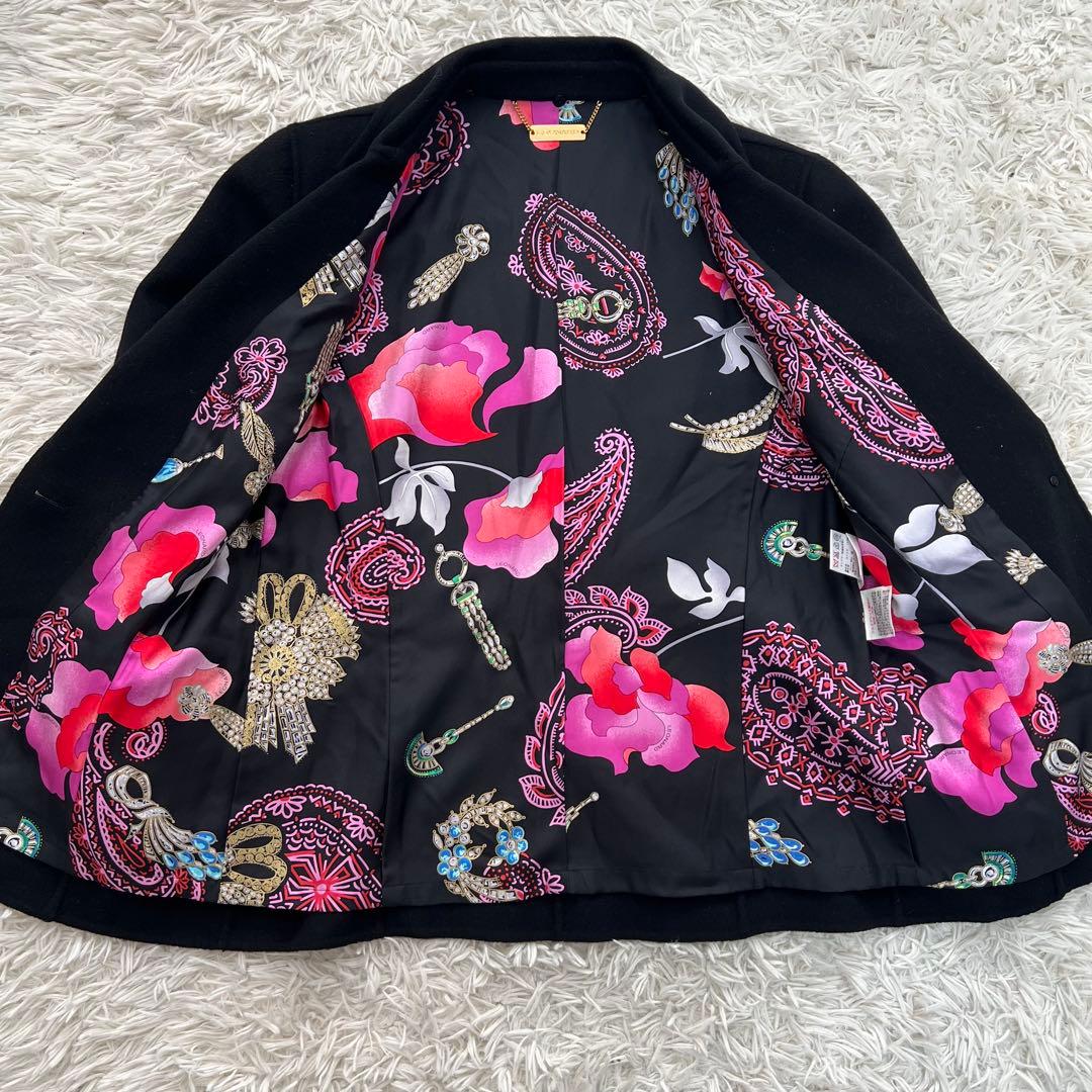 レオナール LEONARD カシミヤ100 テーラード 花柄 ジャケット