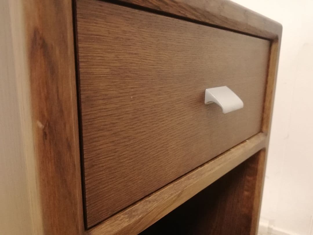 美品 カリモク家具 モダン ナイトテーブル モカブラウン AU8450