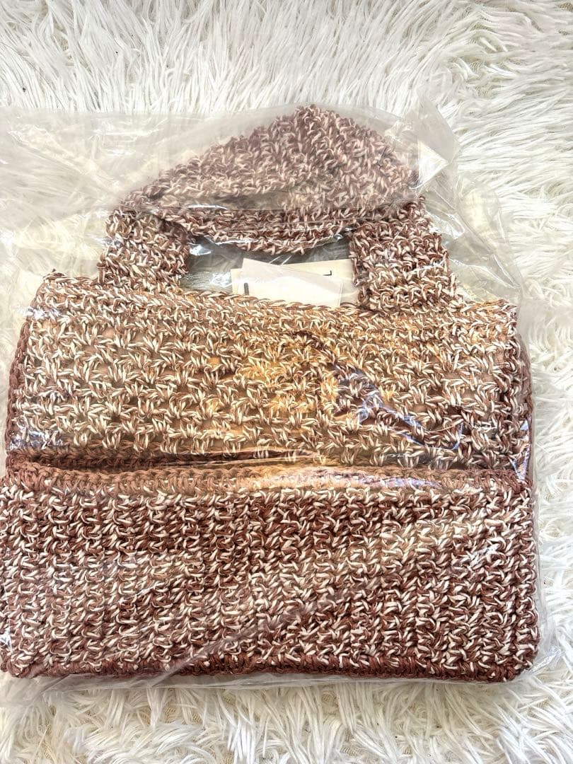 新品 柄編みロゴトートバッグ SNIDEL 完売品