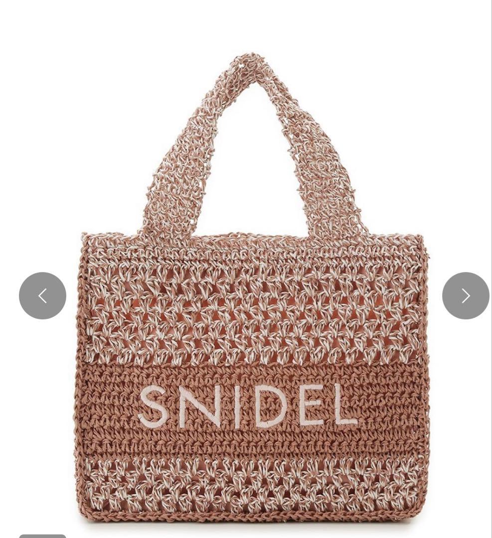 新品 柄編みロゴトートバッグ SNIDEL 完売品