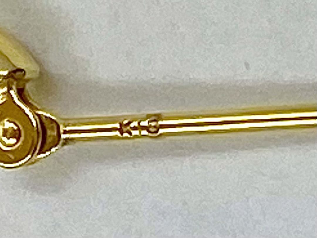 K18 イエローゴールド フープピアス10mm 片側 保証書有