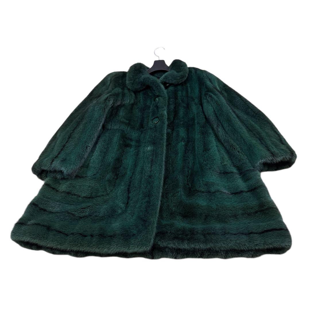 Christian Dior 染めクロスミンク デザインコート レディース