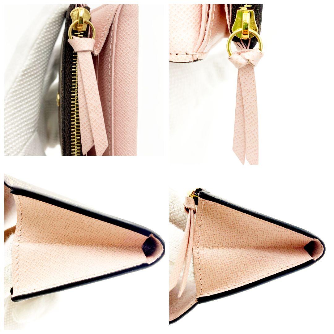 正規品 ルイヴィトン モノグラム ポルトモネロザリ ローズバレリーヌ IC搭載