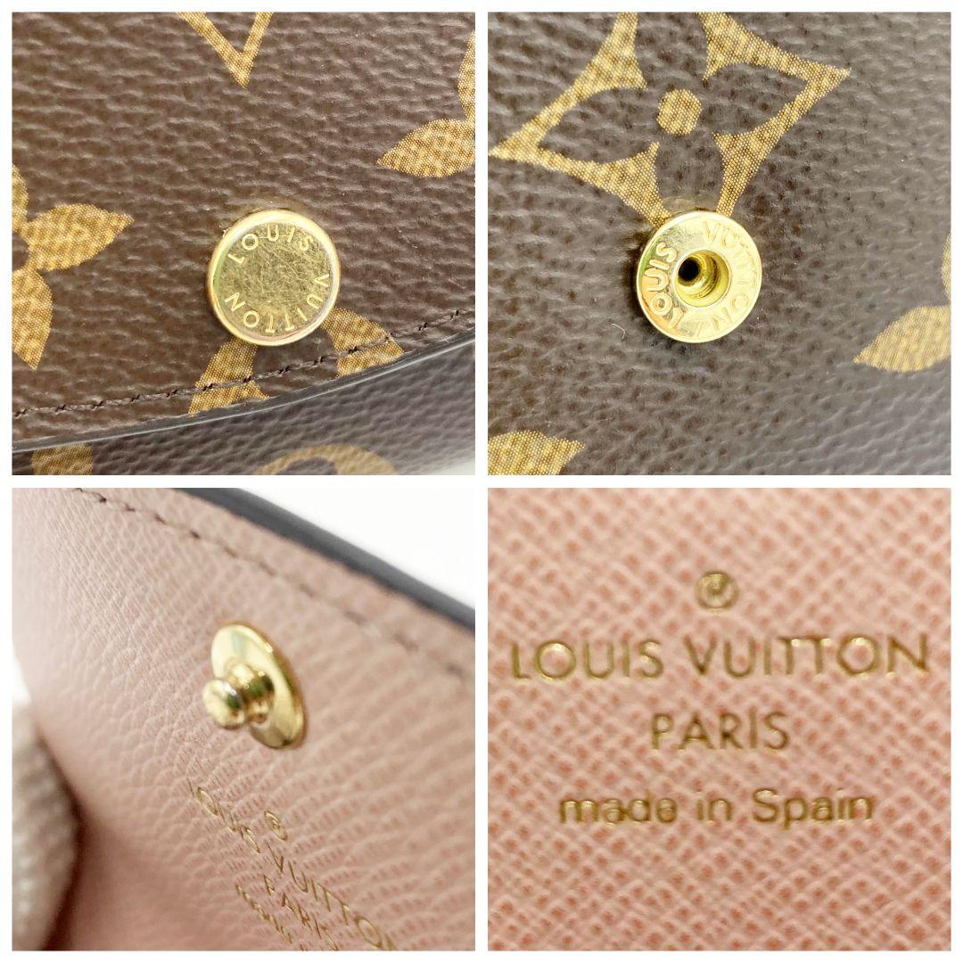 正規品 ルイヴィトン モノグラム ポルトモネロザリ ローズバレリーヌ IC搭載