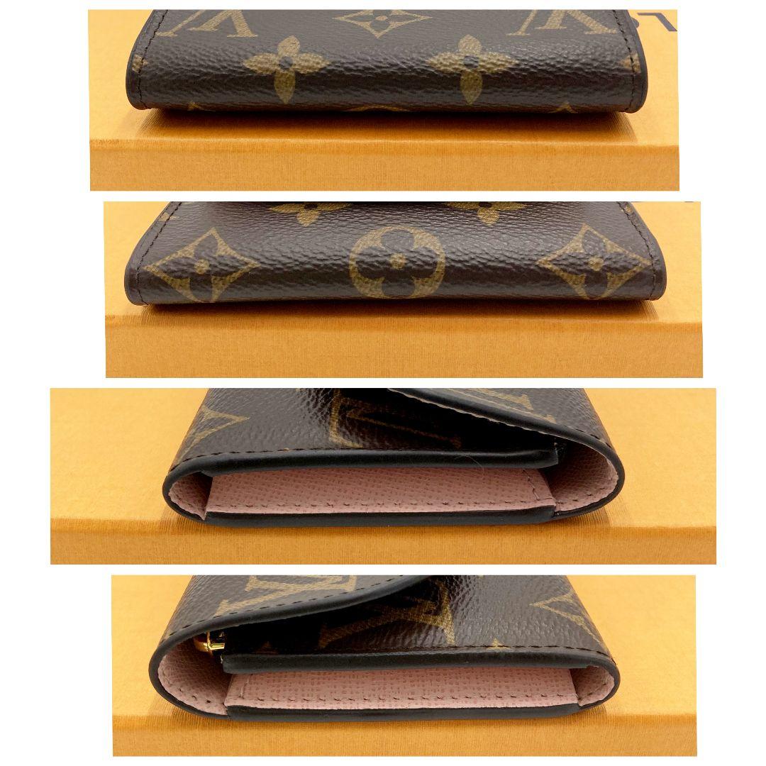 正規品 ルイヴィトン モノグラム ポルトモネロザリ ローズバレリーヌ IC搭載