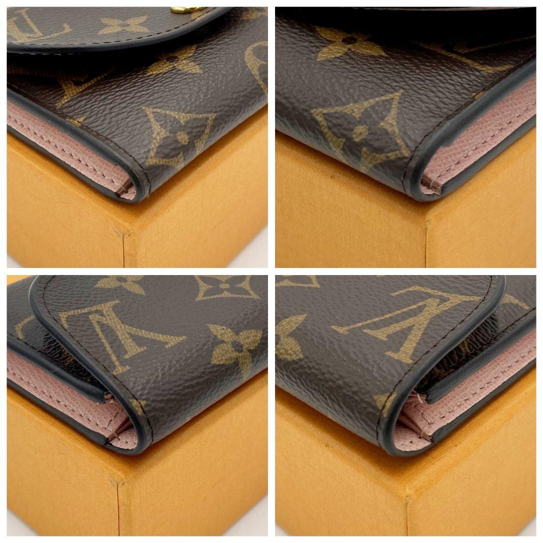 正規品 ルイヴィトン モノグラム ポルトモネロザリ ローズバレリーヌ IC搭載