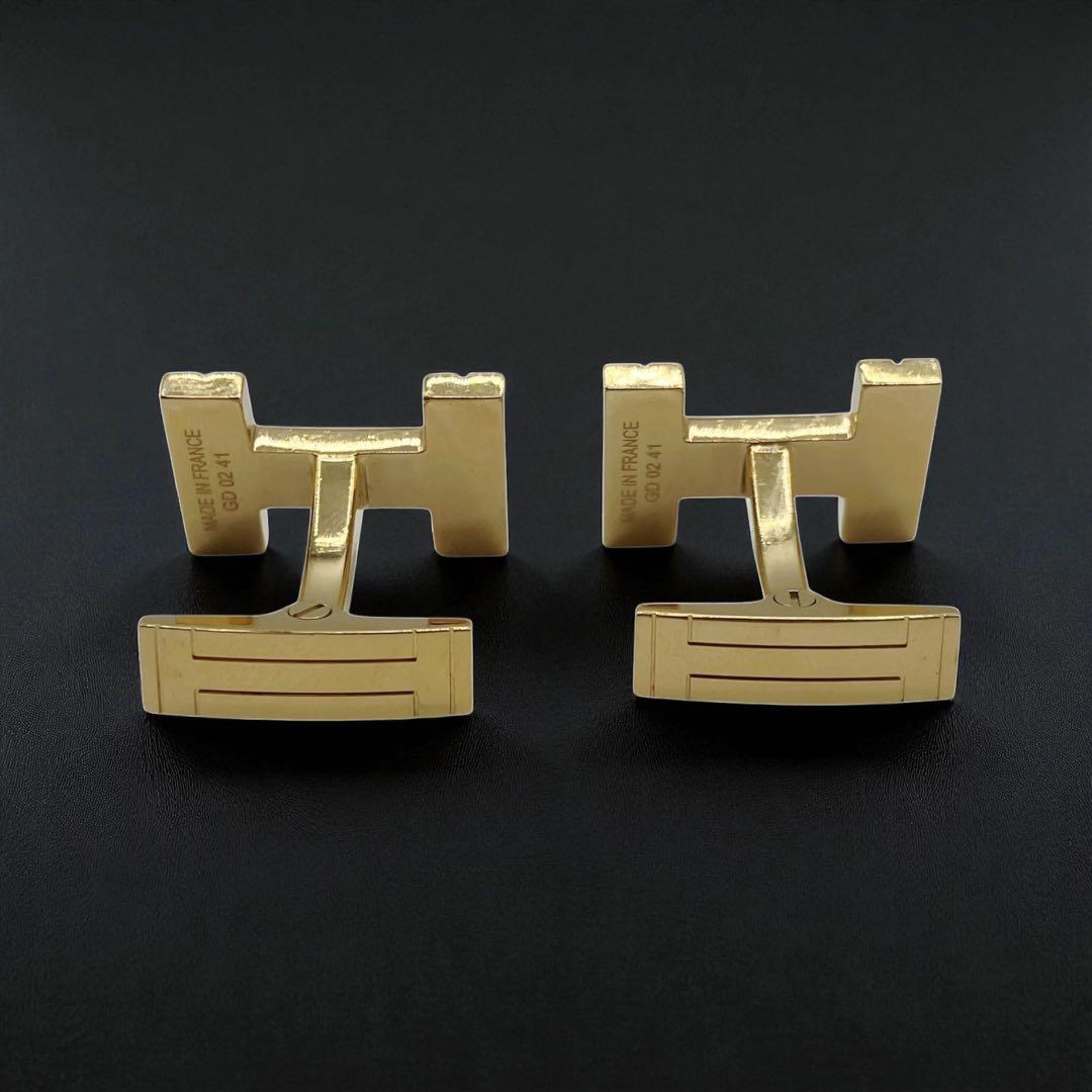 ⭐️美品⭐️ エルメス カフス Hオ カレ ゴールド カフリンクス