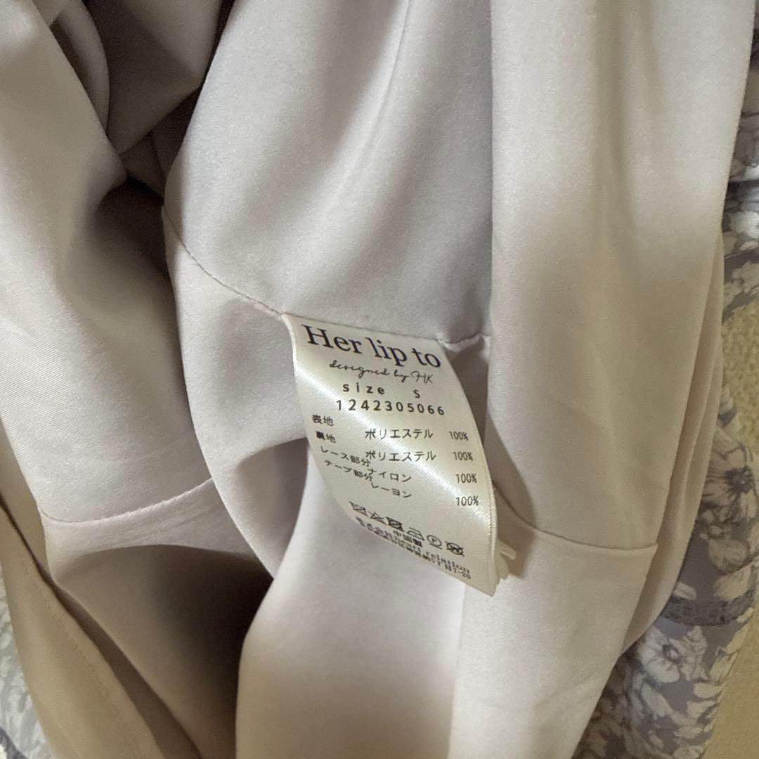 ワンピース Her lip to / Lace Trimmed Floral Dress