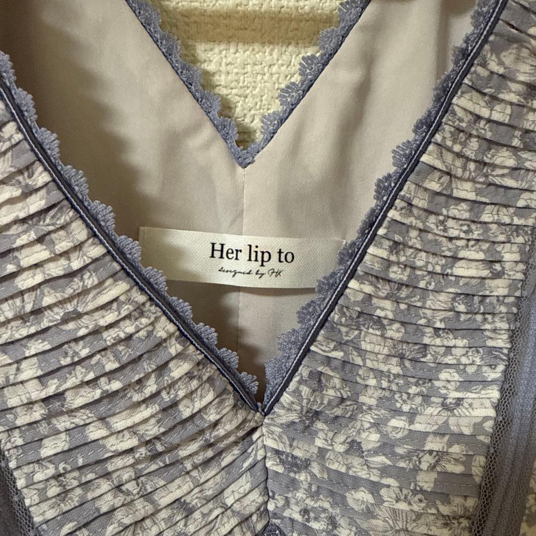 ワンピース Her lip to / Lace Trimmed Floral Dress