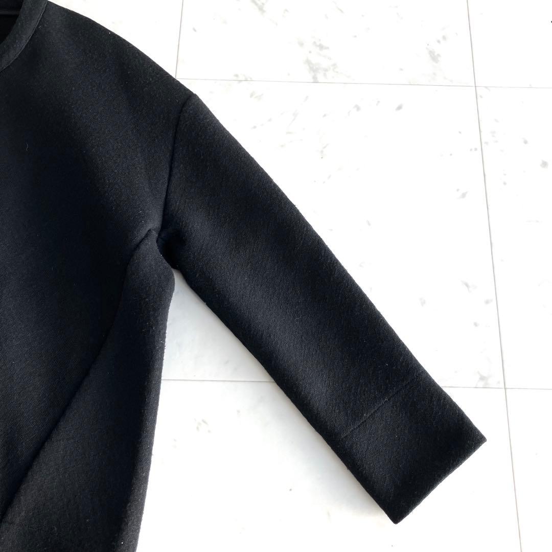 スタジオニコルソン スウェット ニット プルオーバー ブラック ウール混