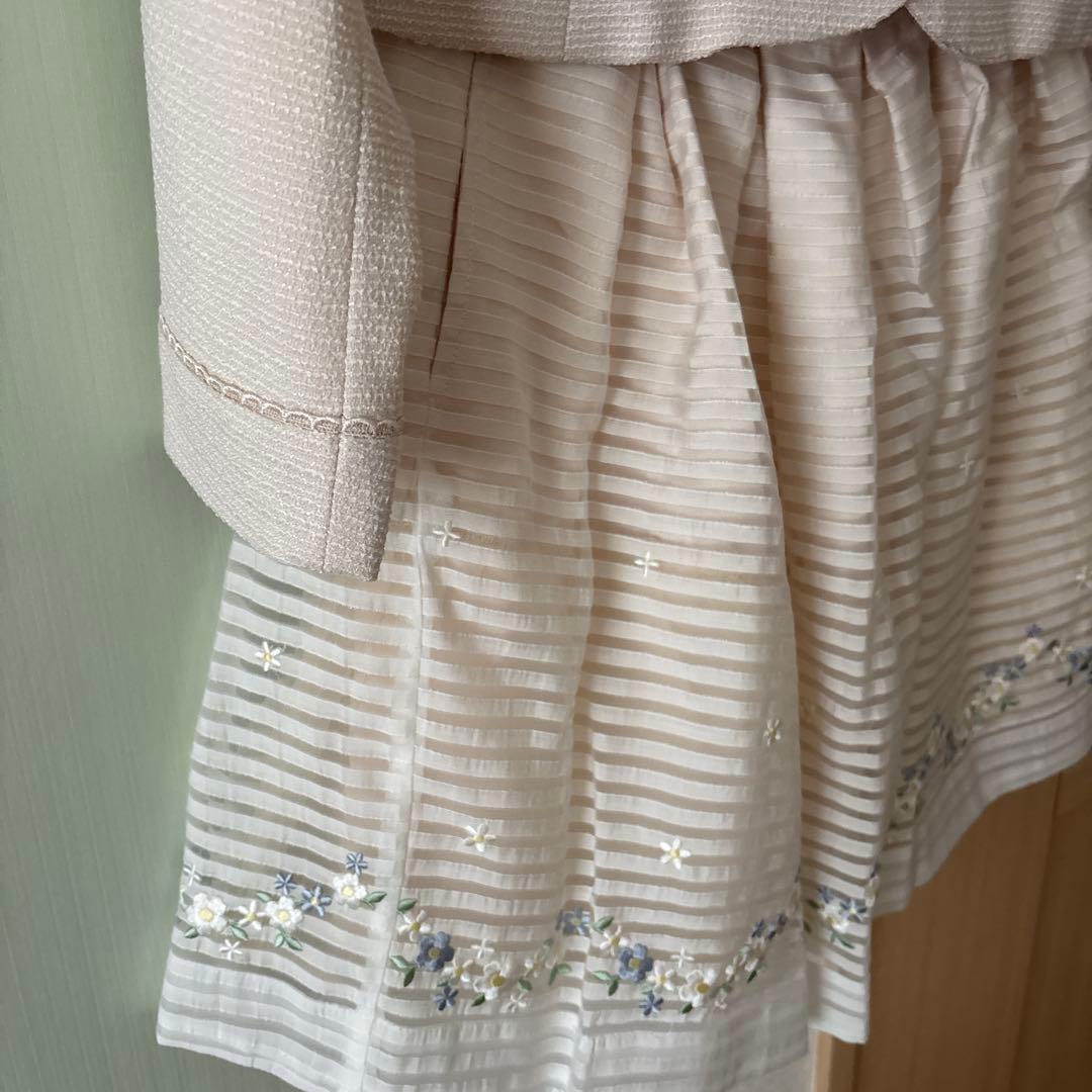 メゾピアノ ジュニア フォーマルスーツ160 ブローチ靴下付き