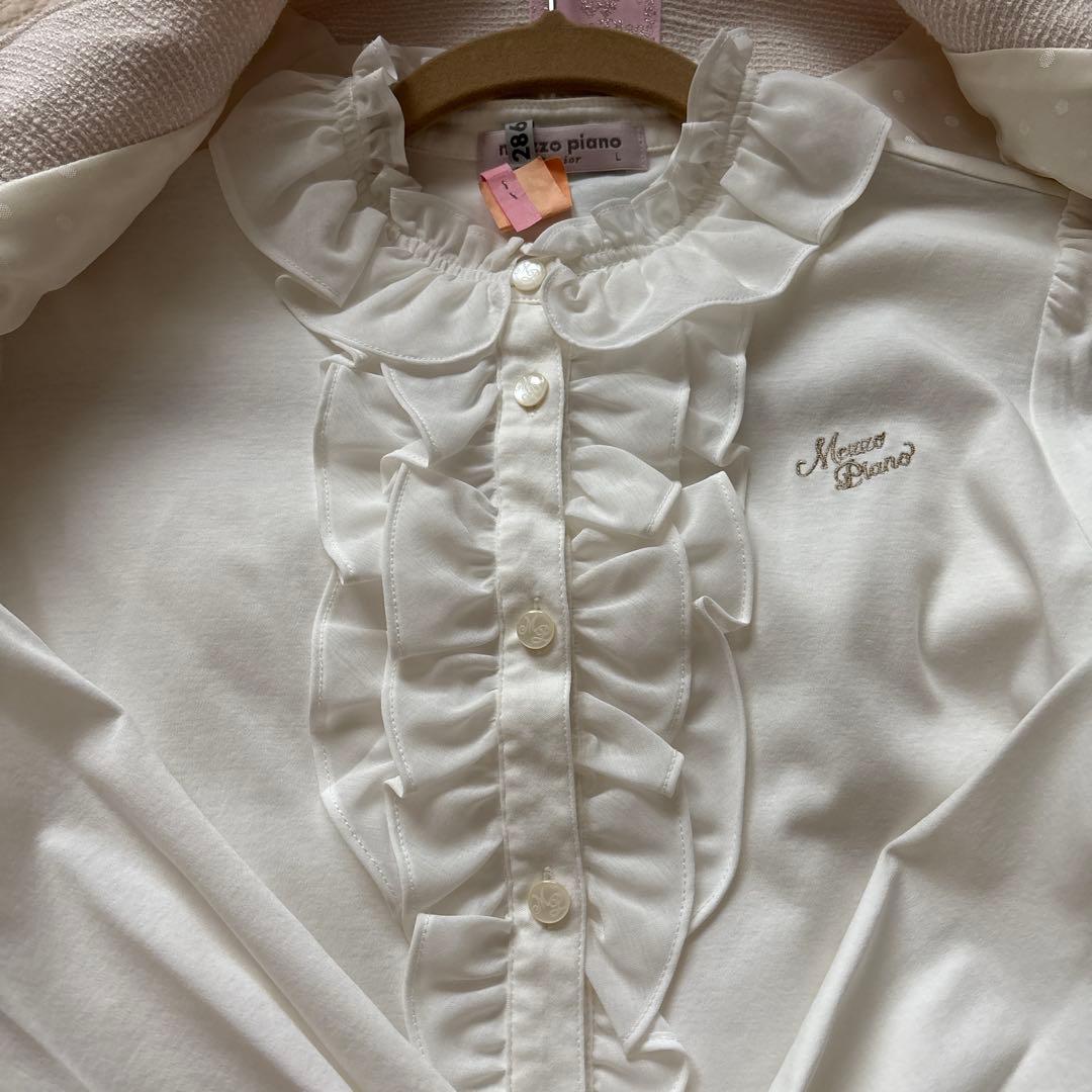 メゾピアノ ジュニア フォーマルスーツ160 ブローチ靴下付き