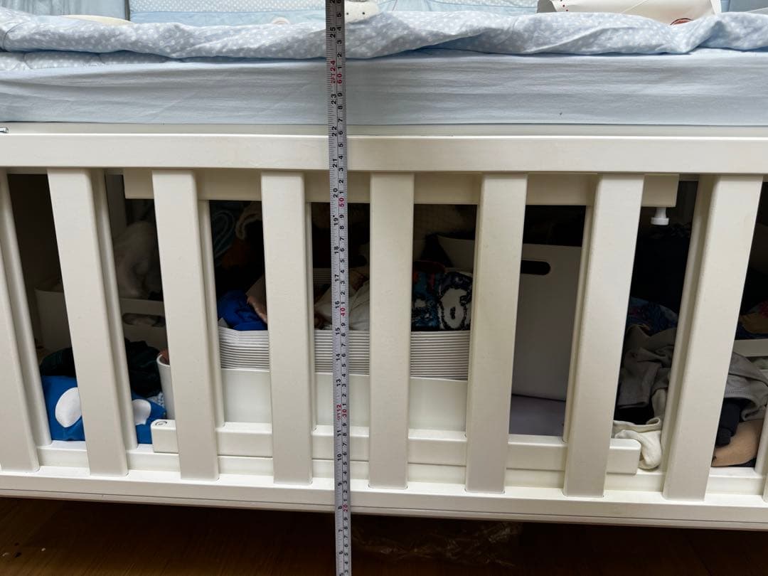 み*る様 ビーベッド 7点セット 5WAY マットレス 布団付 ベッドガード付き