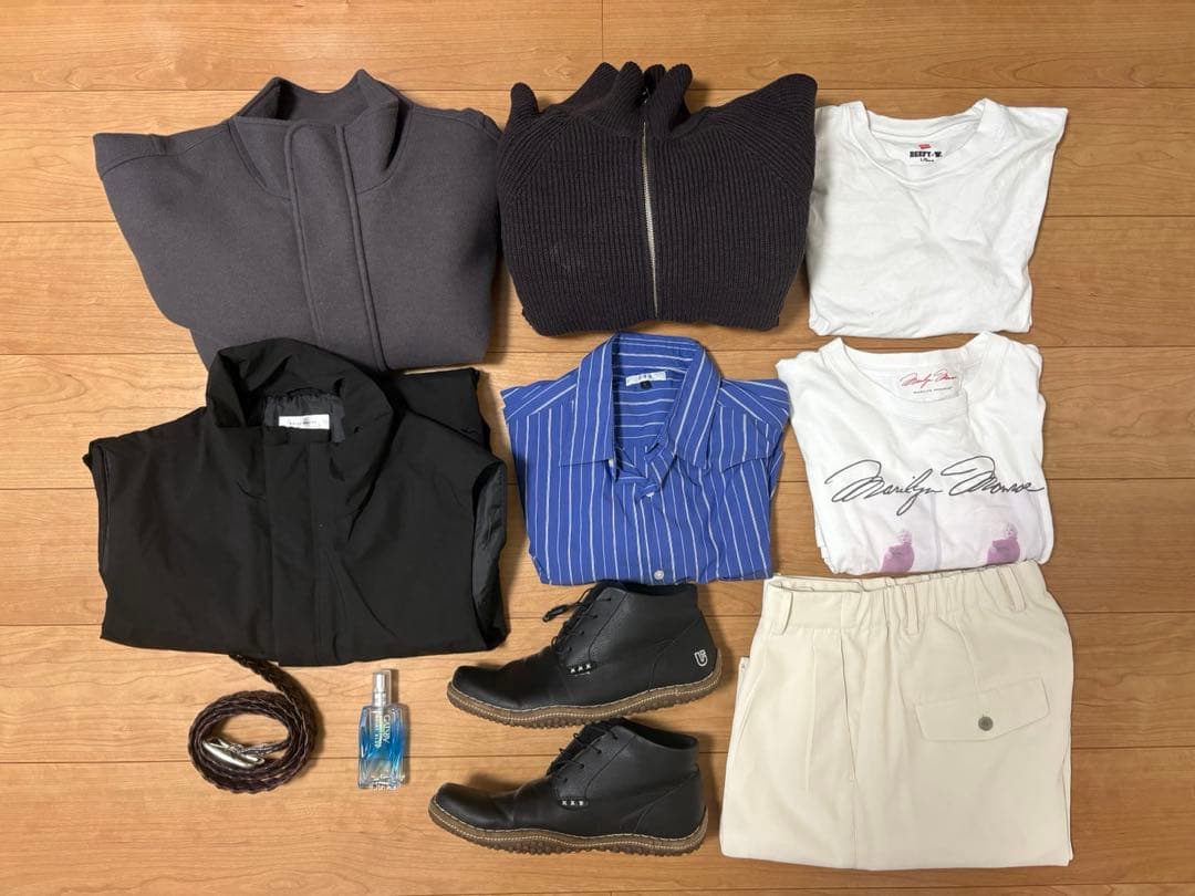 見える福袋　メンズ10点セット　wym ナノユニバース　ヘインズ　レイジブルー