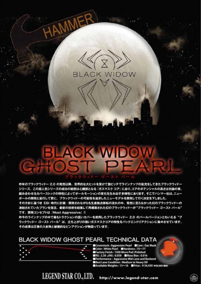 ブラックウィドーゴーストパール15ポンド