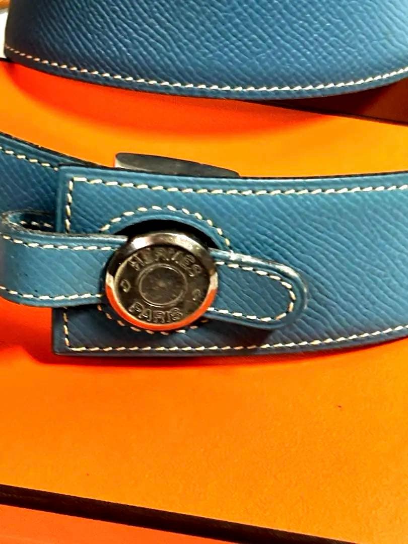 エルメス　HERMES セリエボタンレザーベルト　箱付き　極美品