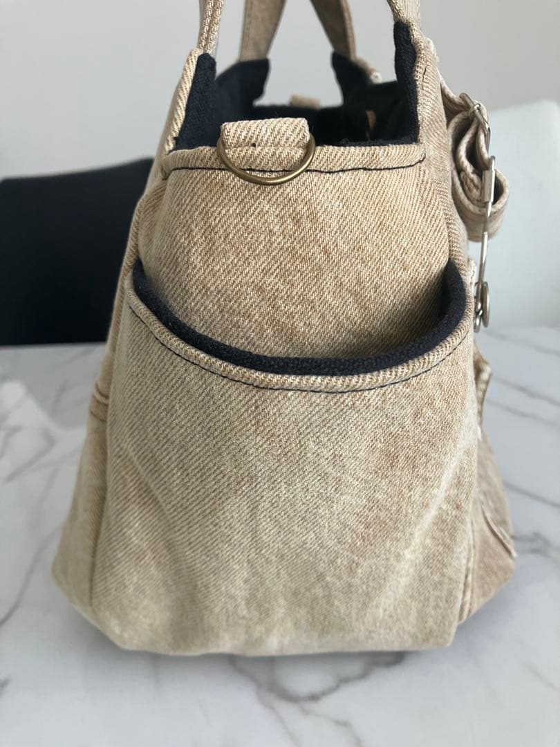 895 tatdwtg大きめデニムリメイクバック　ハンドメイド2点