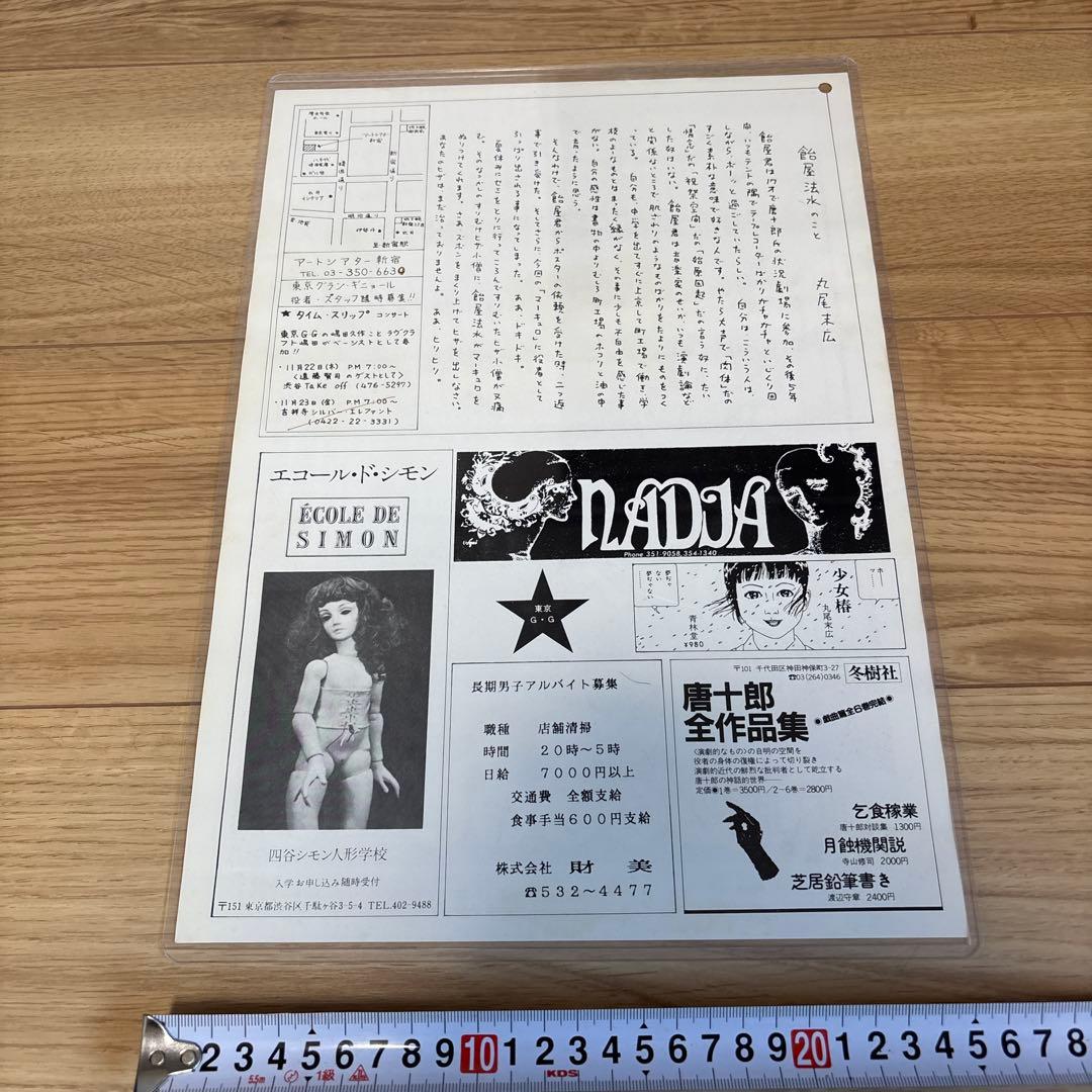 丸尾末広　東京グランギニョル　遠藤ミチロウ　寺山修司　飴屋法水　麿赤兒