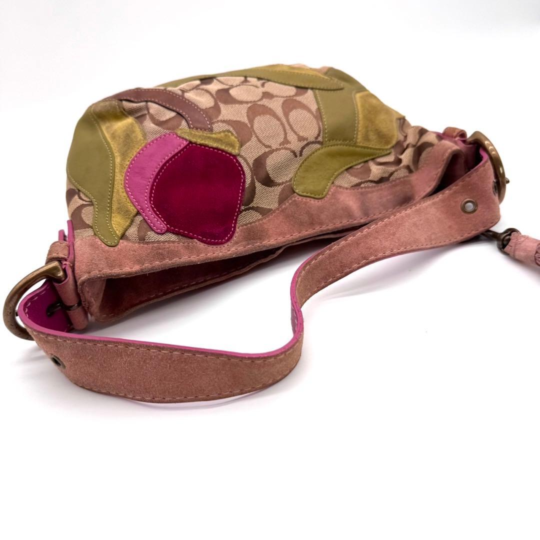 バッグ Vintage COACH Flower Patch Work Mini Bag