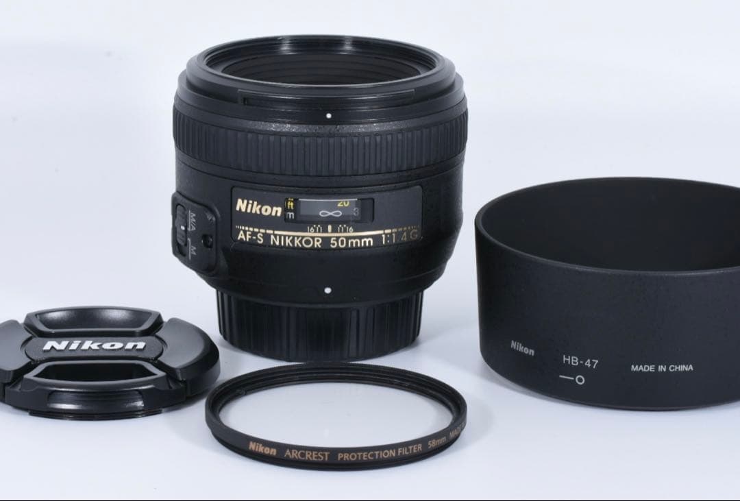 Nikon AF-S NIKKOR 50mm F1.4G ARCREST付き