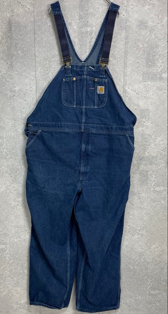 カーハート　デニムオーバーオール　ペインター　ビックサイズ極太W52 L30程度