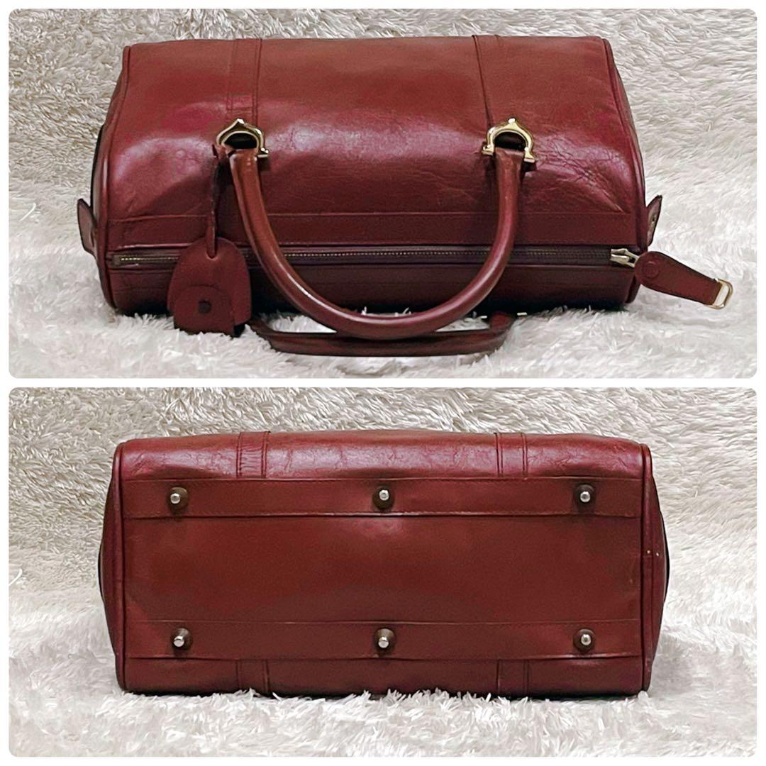 Cartier カルティエ マストライン ボストンバッグ ボルドー 本革 レザー