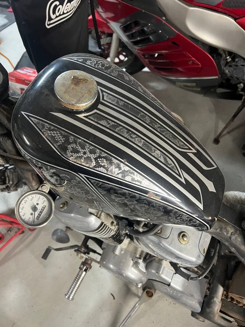 スティード400 社外タンク　カスタムペイント