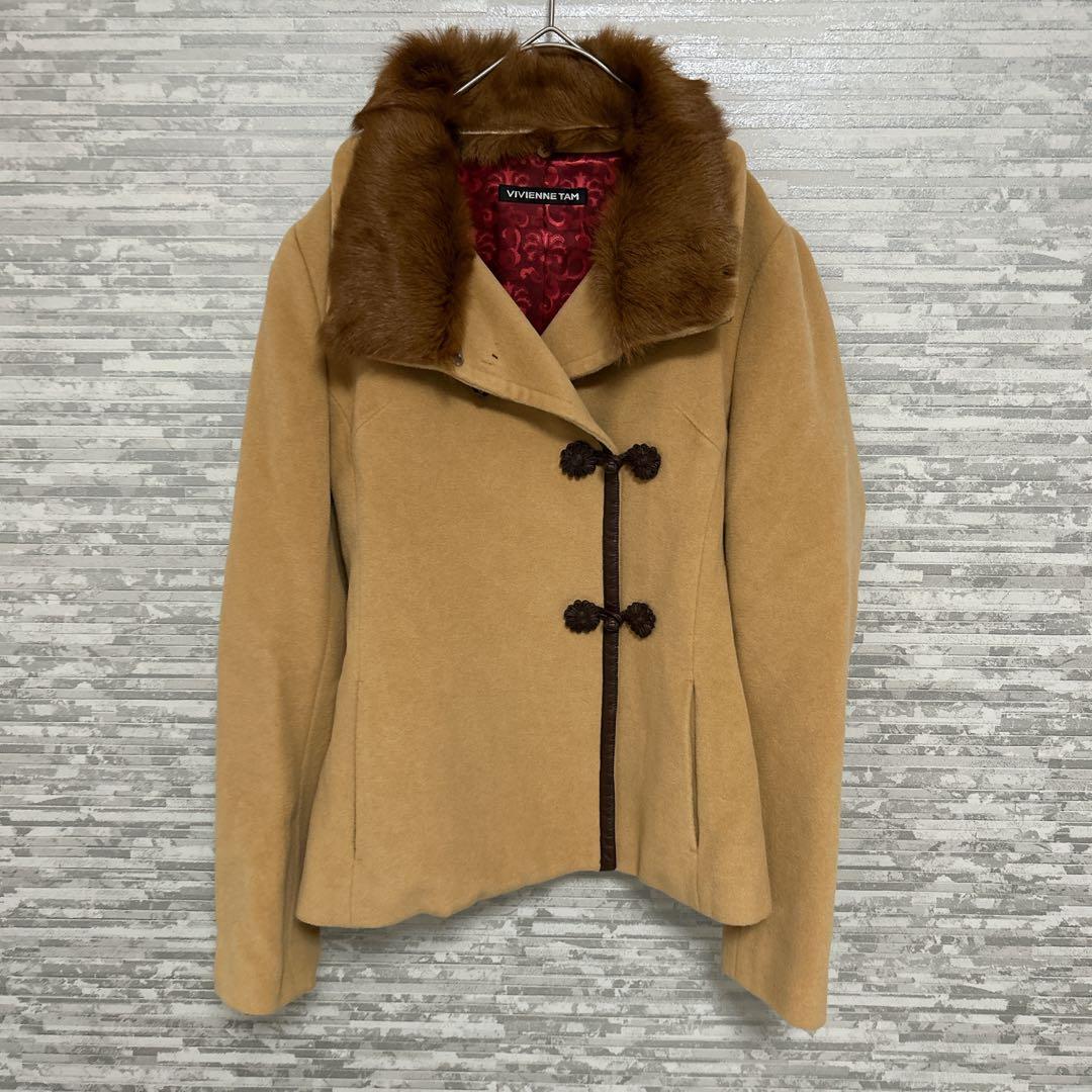 ヴィヴィアンタム ファー取外し可 高級ショートコート　ベージュ