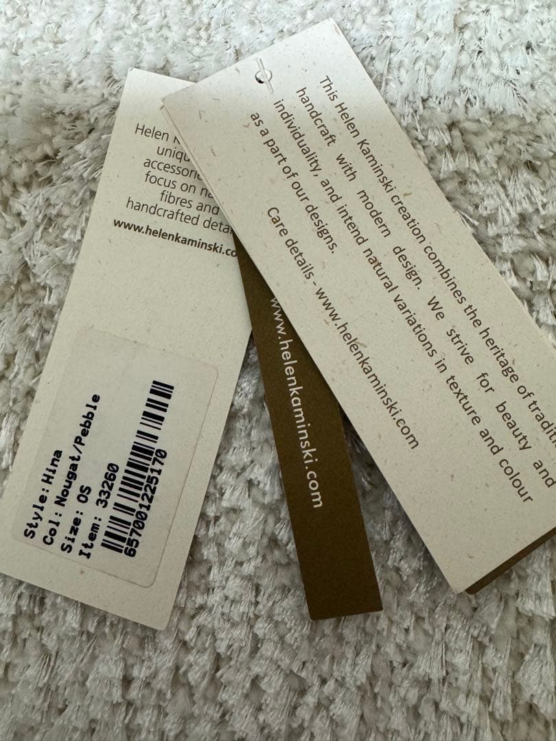 未使用　HELEN KAMINSKI ラフィアハット　麦わら帽子 UPF 50+