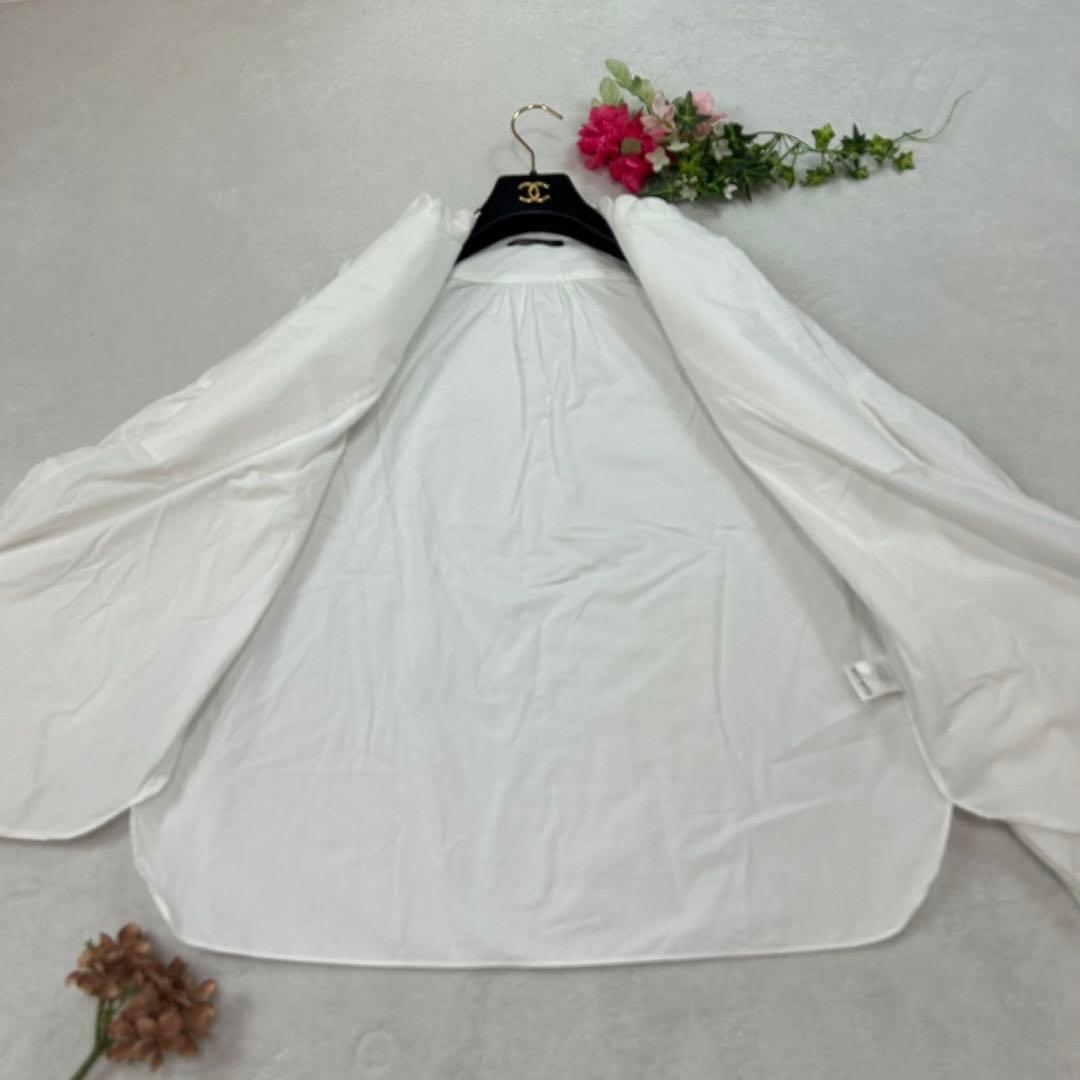 K41 M ケイナリタ スカラップパフスリーブ ブラウス ホワイト レディース