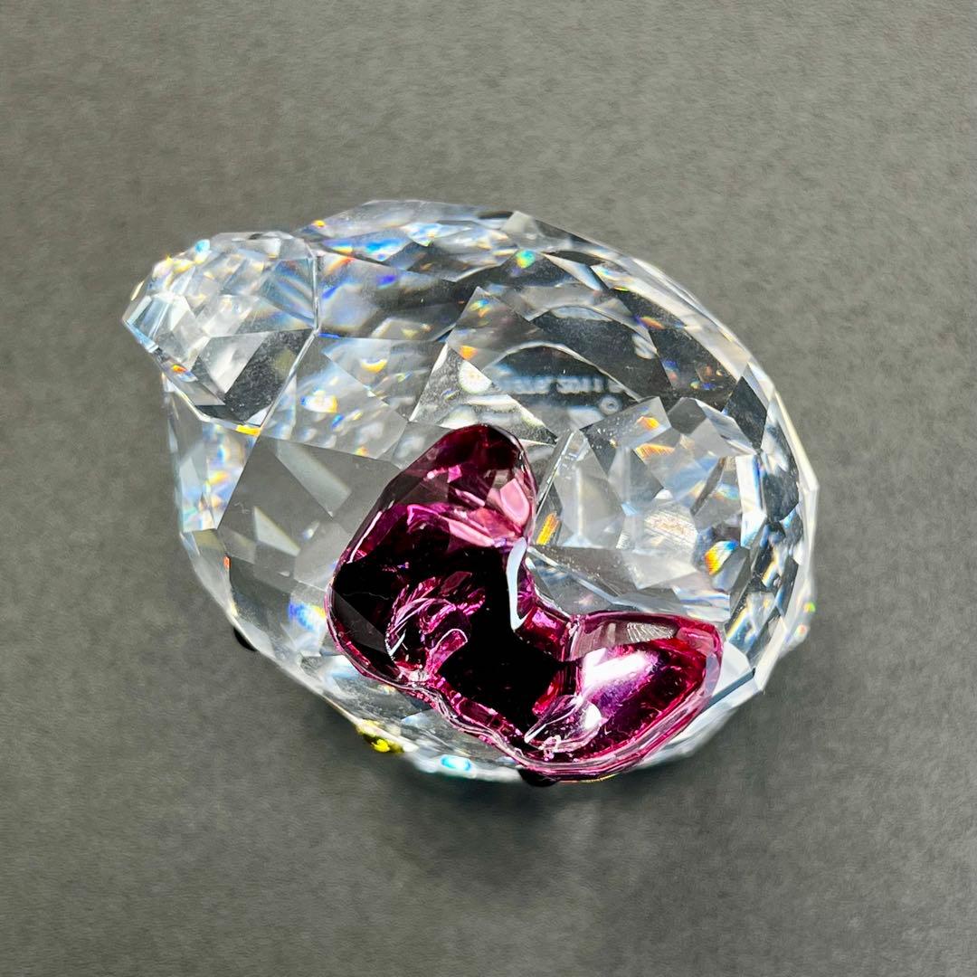 【超希少・廃盤】スワロフスキー ハローキティ ピンクリボン 置物 2011年限定