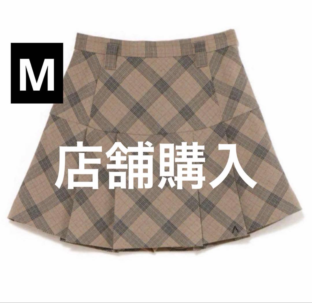 スカート ANDMARY COCO CHECK MINI PLEATS SKIRT M