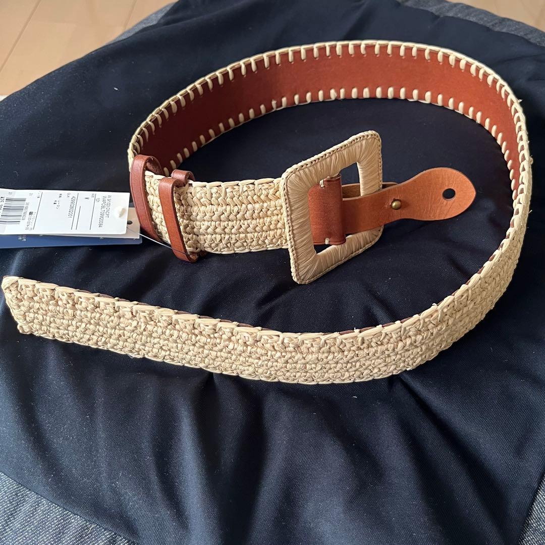 【新品タグ付き】POLO RALPH LAUREN 幅広 ベルト 牛革 Mサイズ