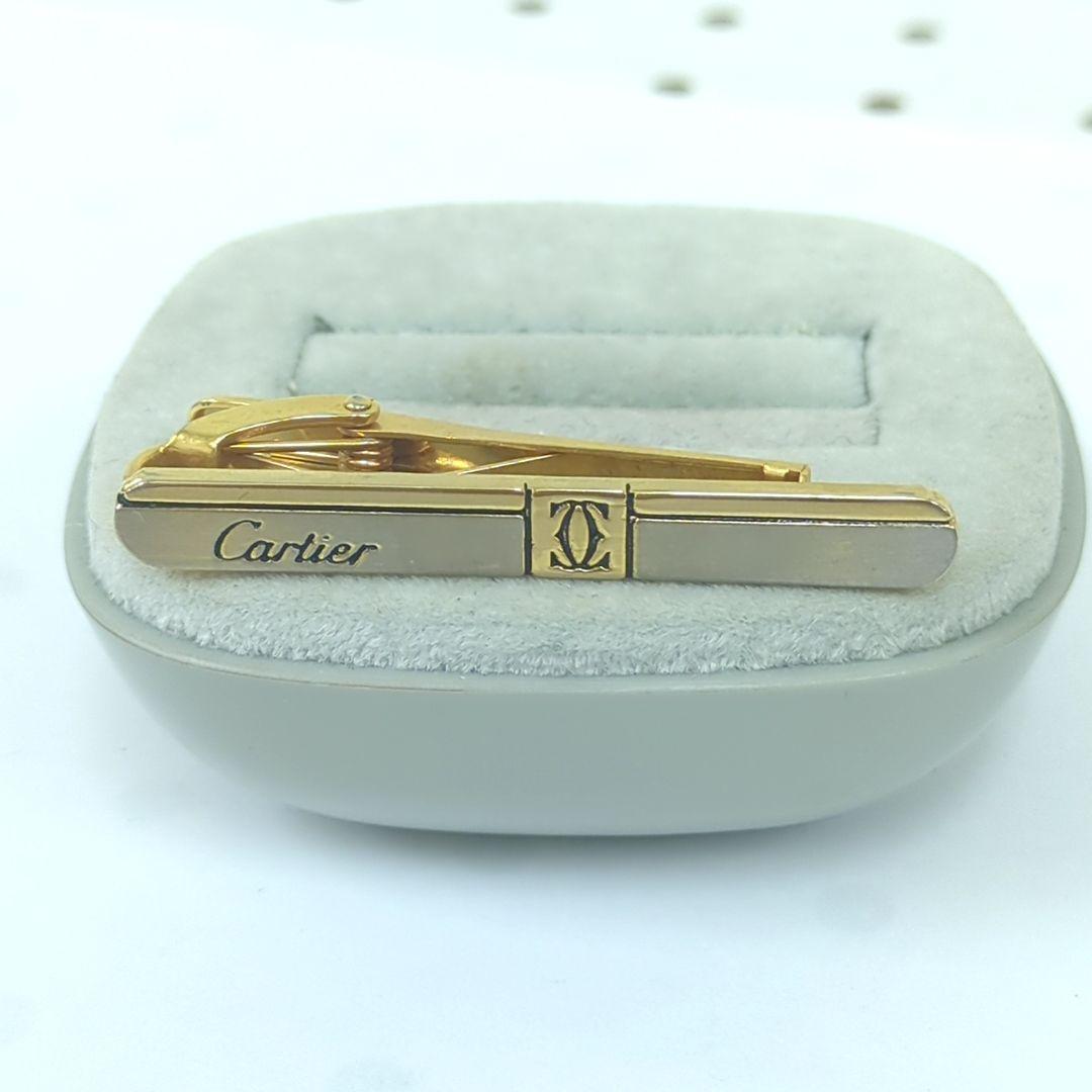 Cartier カルティエ　ネクタイピン　ロゴ　24KGF