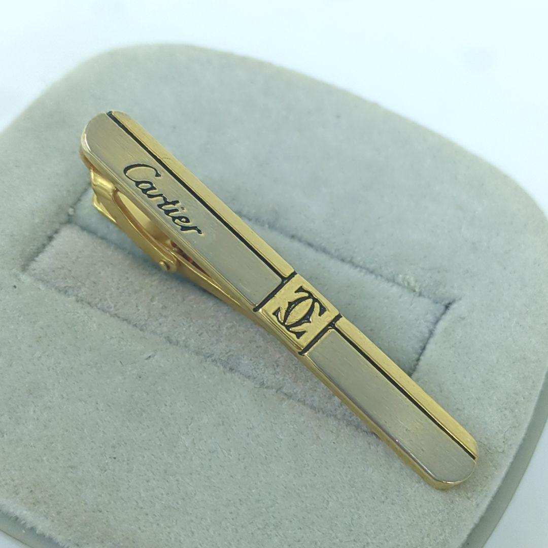 Cartier カルティエ　ネクタイピン　ロゴ　24KGF