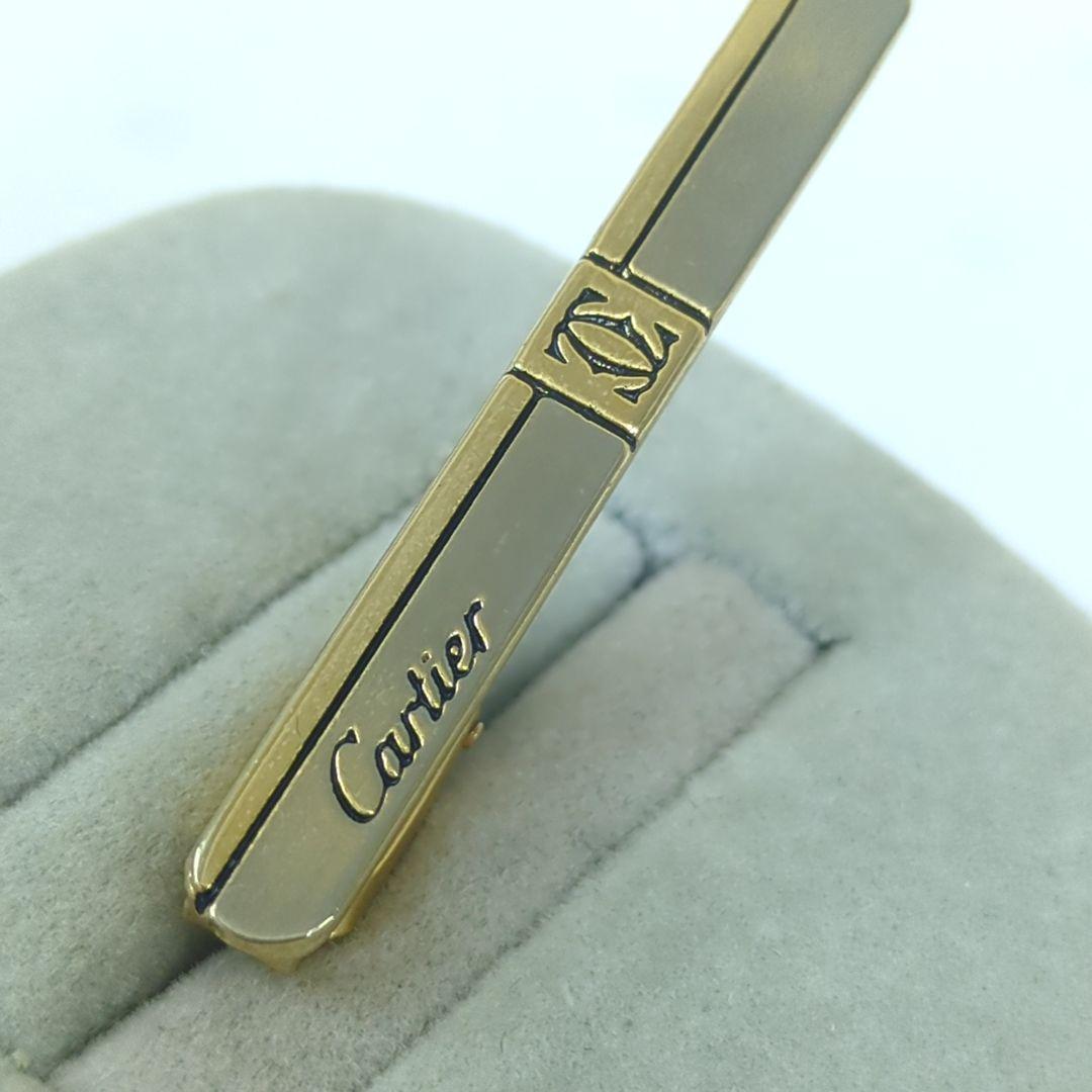 Cartier カルティエ　ネクタイピン　ロゴ　24KGF