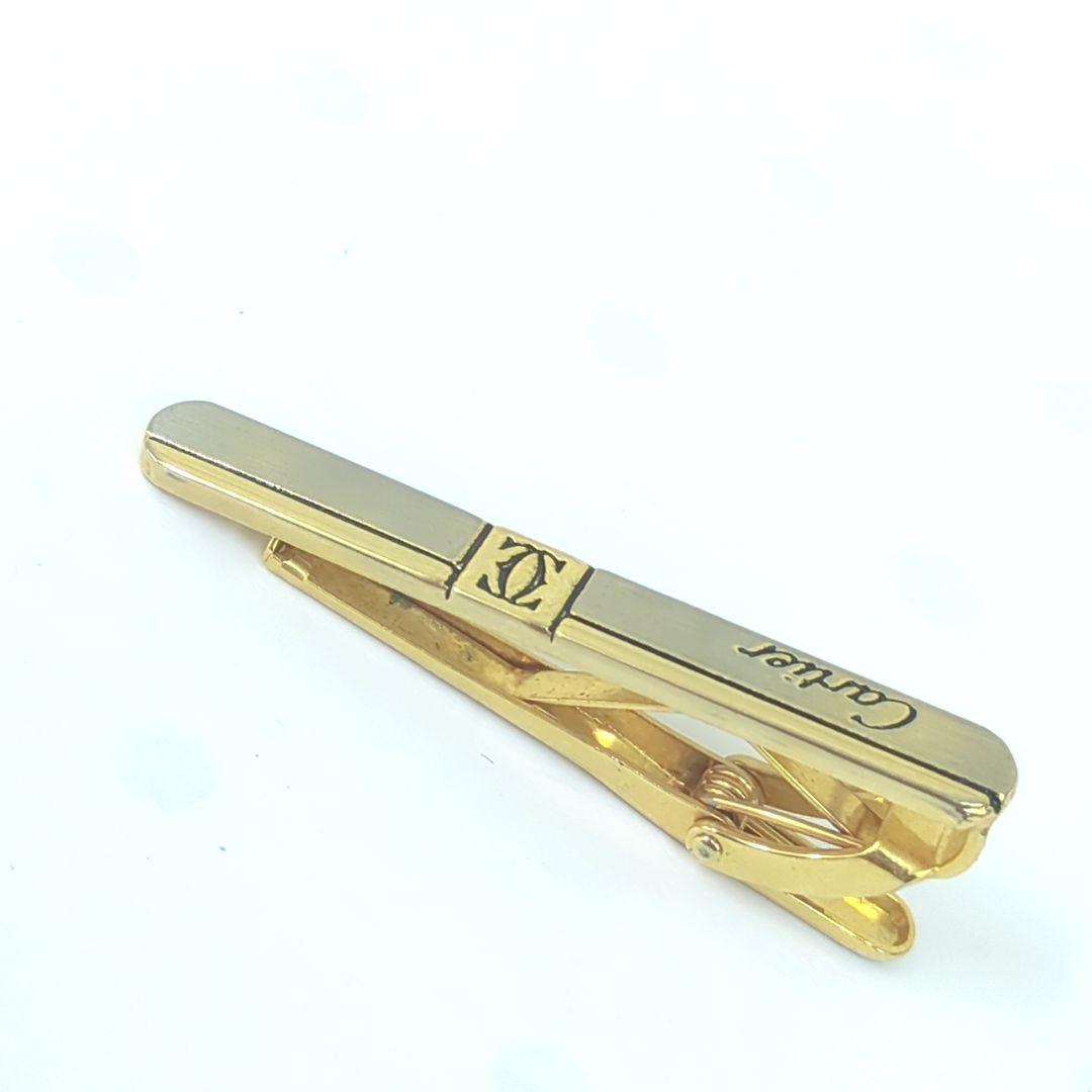 Cartier カルティエ　ネクタイピン　ロゴ　24KGF