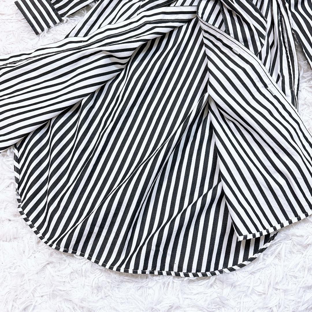 大きいサイズ8✨希少【美品】ポロラルフローレン ベルテッドストライプシャツドレス