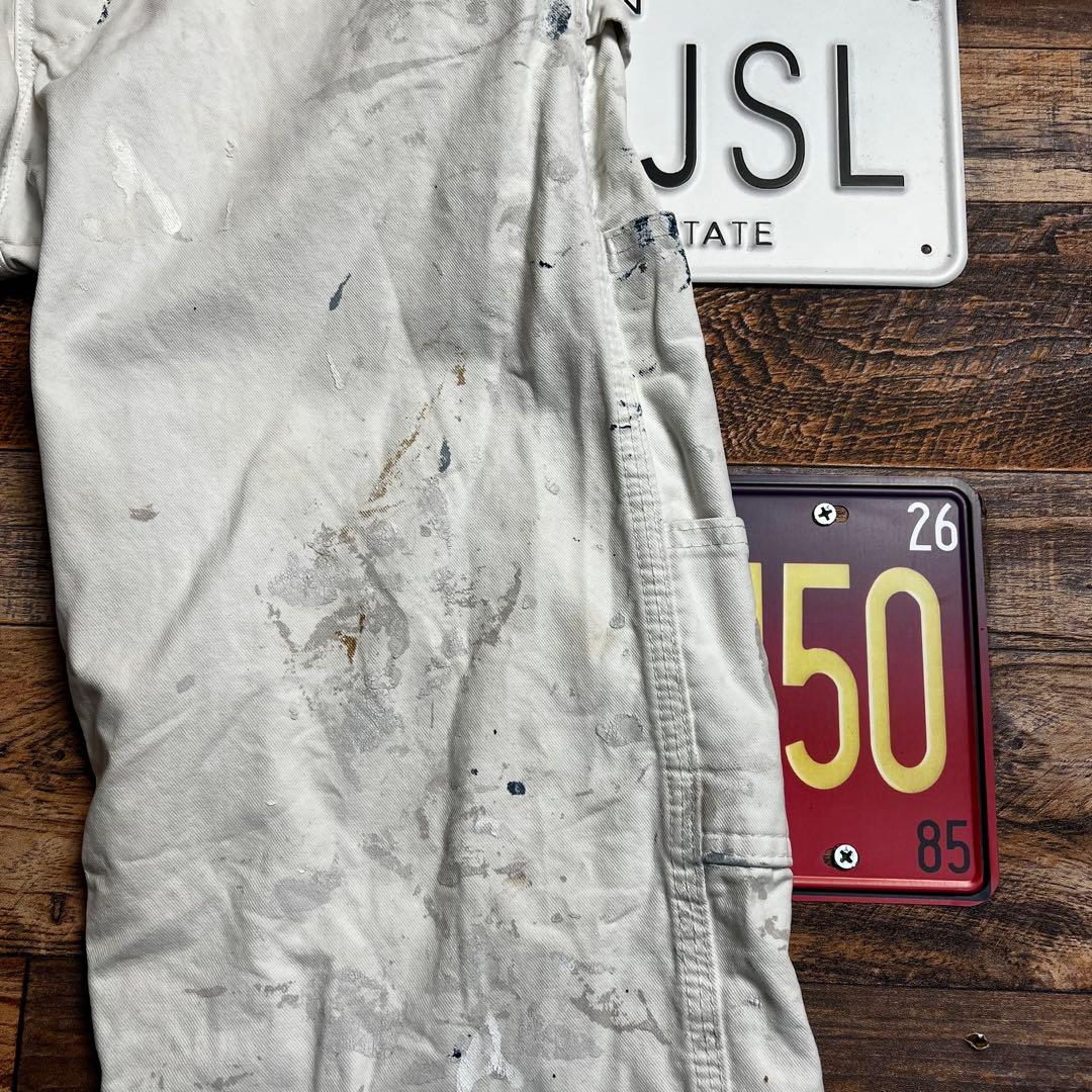 ゆ*様 Dickies ペインターパンツ ホワイト ペンキ飛び　古着　M相当